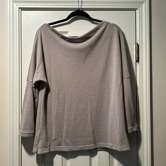 🔥NWOT Batwing Wide Boatneck Off Shoulder Dolman Long Sleeve Medium Knit Top - Picture 14 of 16